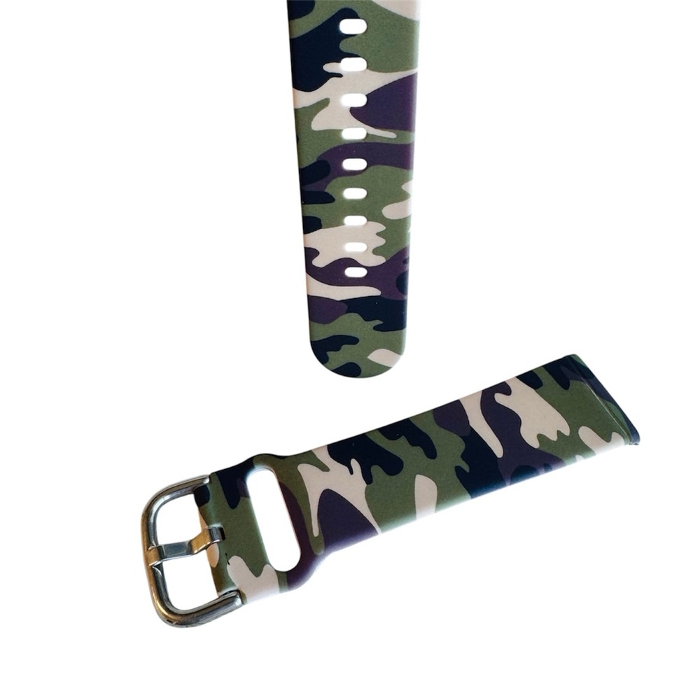 ADVANCTECH Camouflage Print Silicone Band For Apple Watch 42/44/45